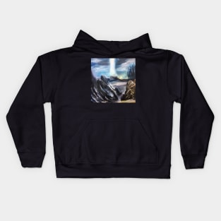 Volcano Eruption in Winter Kids Hoodie